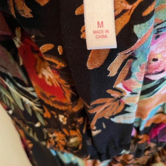 Floral print strapless dress - Picture 2 of 2